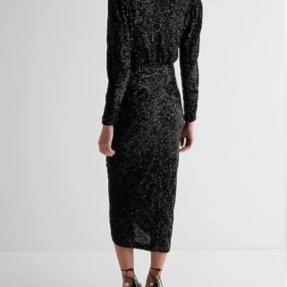 ✨ Stunning Black Sequin Cocktail Dress ✨ - Picture 7 of 15